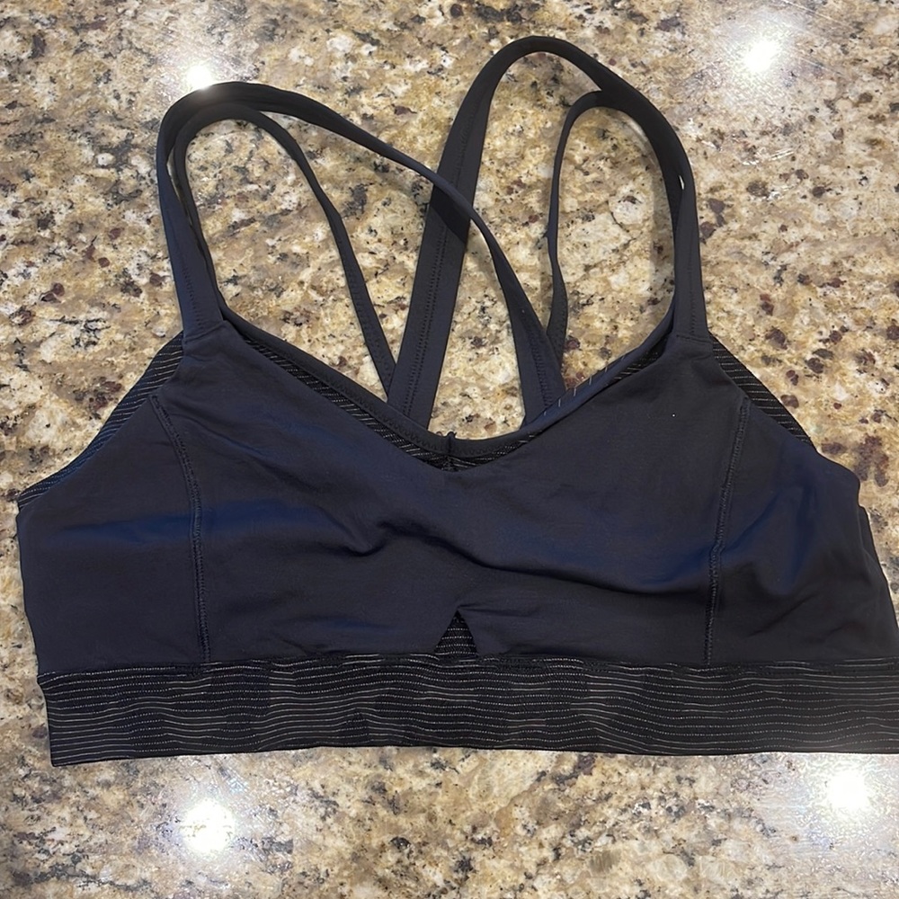 Lululemon Black Strappy Sports Bra Size 10